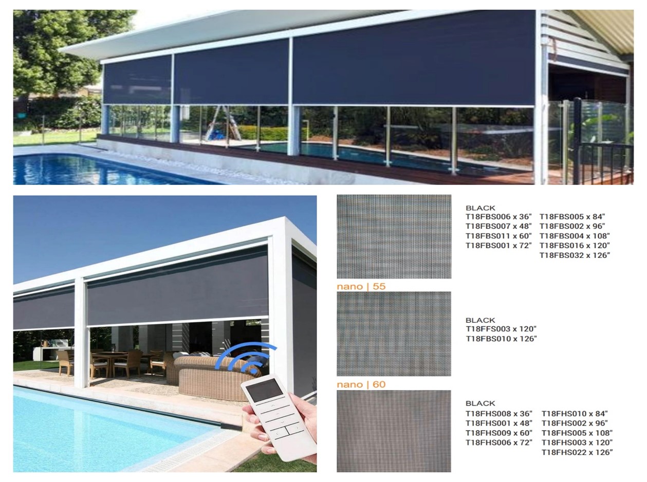 MOTORISED ZIP SCREEN with remote control